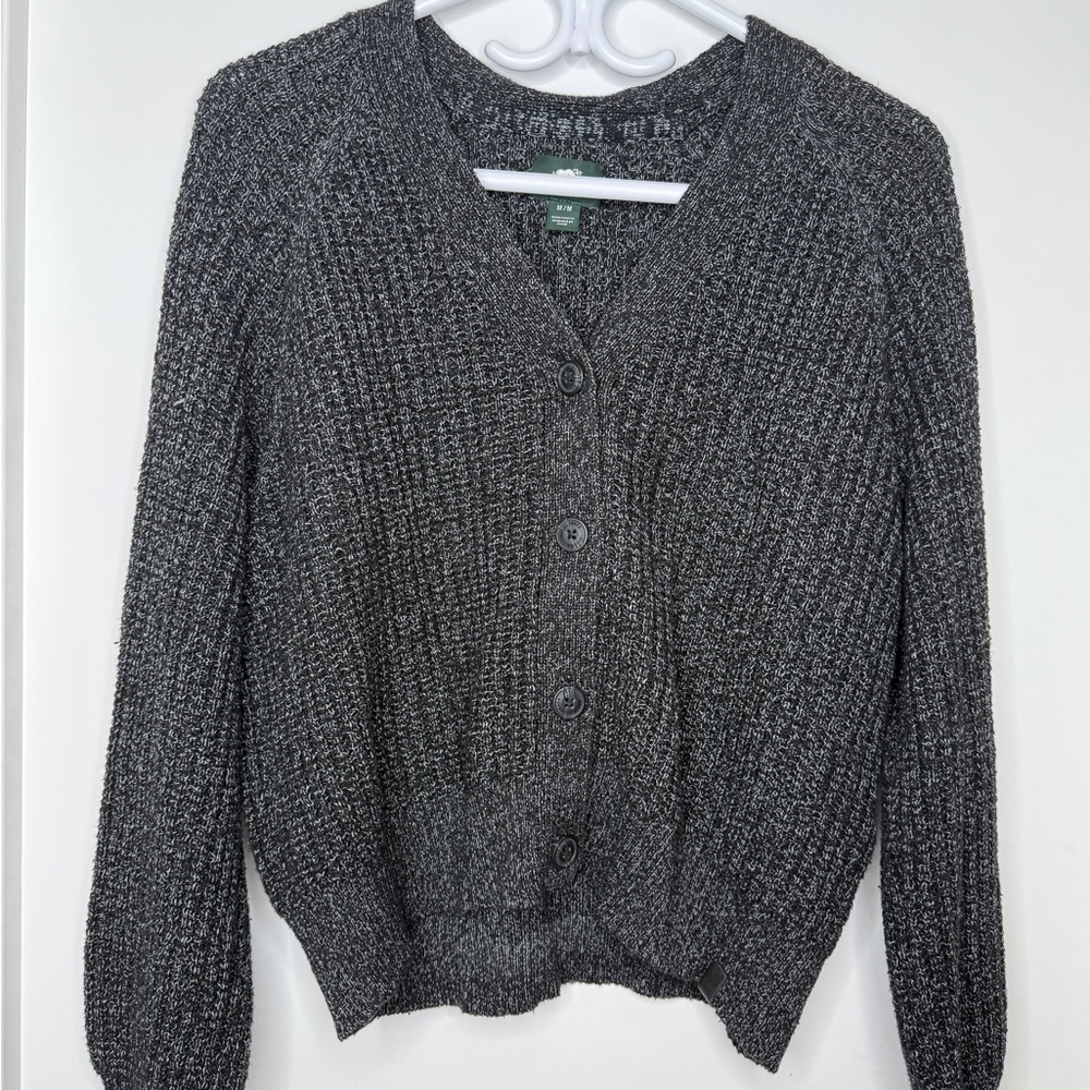 Roots Charcoal Knit Cardigan